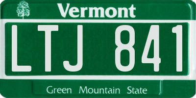 VT license plate LTJ841