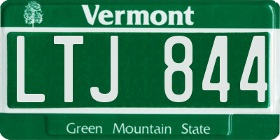 VT license plate LTJ844
