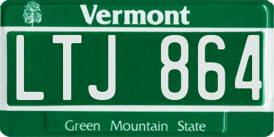 VT license plate LTJ864
