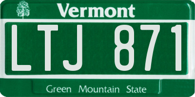 VT license plate LTJ871
