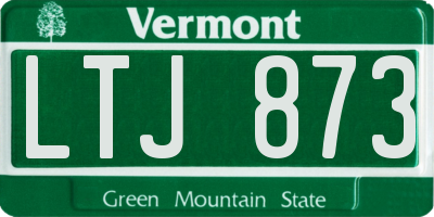 VT license plate LTJ873
