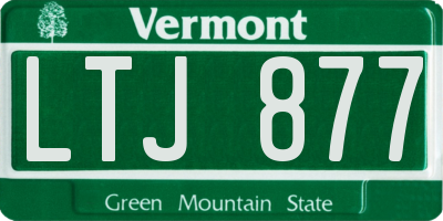 VT license plate LTJ877