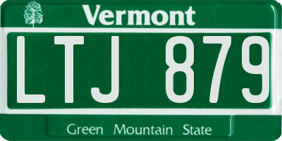 VT license plate LTJ879