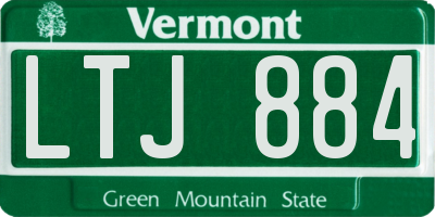 VT license plate LTJ884