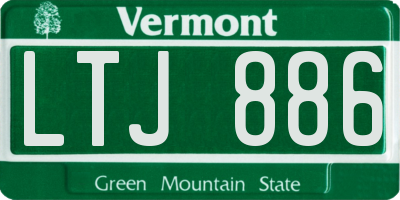 VT license plate LTJ886