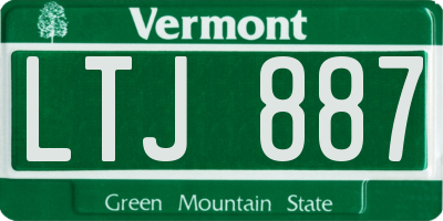 VT license plate LTJ887