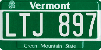 VT license plate LTJ897