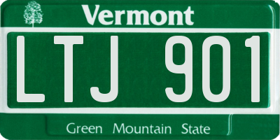VT license plate LTJ901