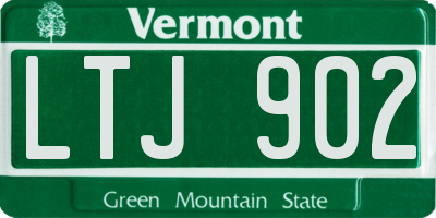 VT license plate LTJ902