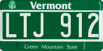VT license plate LTJ912