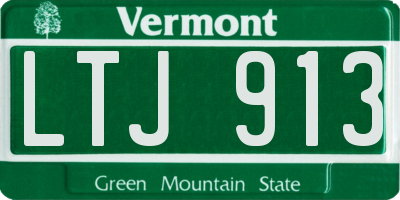 VT license plate LTJ913