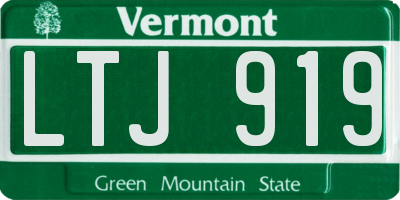 VT license plate LTJ919