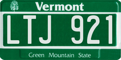 VT license plate LTJ921