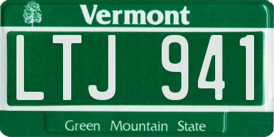 VT license plate LTJ941