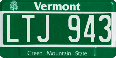 VT license plate LTJ943