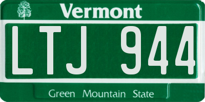 VT license plate LTJ944