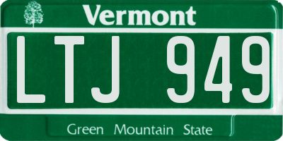VT license plate LTJ949