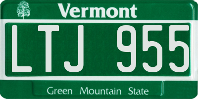 VT license plate LTJ955