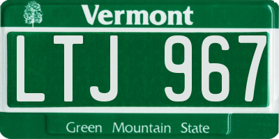 VT license plate LTJ967