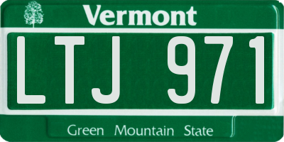 VT license plate LTJ971
