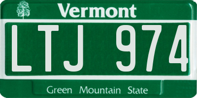 VT license plate LTJ974