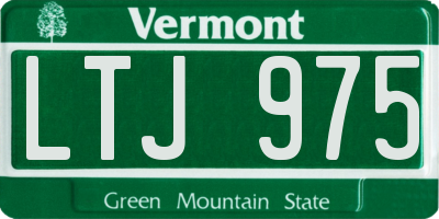 VT license plate LTJ975