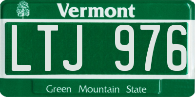 VT license plate LTJ976