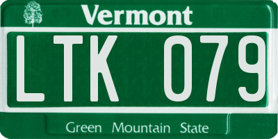 VT license plate LTK079