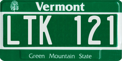 VT license plate LTK121