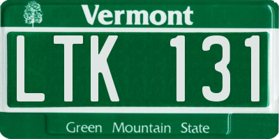 VT license plate LTK131