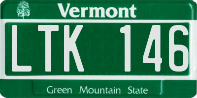 VT license plate LTK146