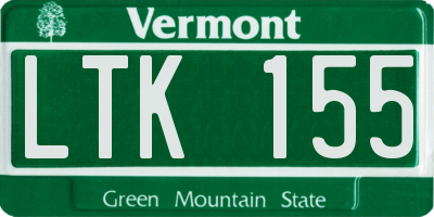 VT license plate LTK155
