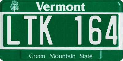 VT license plate LTK164