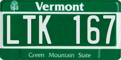 VT license plate LTK167