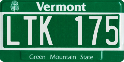 VT license plate LTK175