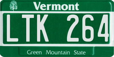 VT license plate LTK264