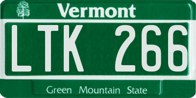 VT license plate LTK266