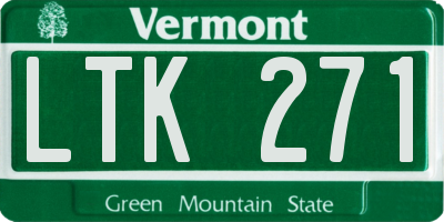 VT license plate LTK271