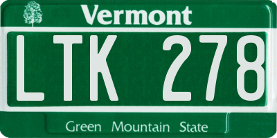 VT license plate LTK278