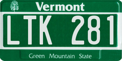VT license plate LTK281