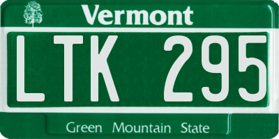 VT license plate LTK295