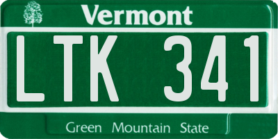 VT license plate LTK341