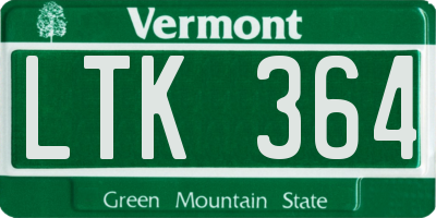 VT license plate LTK364
