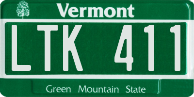 VT license plate LTK411