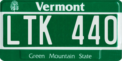 VT license plate LTK440