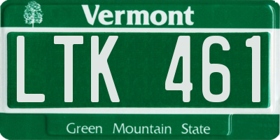 VT license plate LTK461