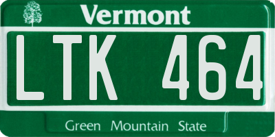 VT license plate LTK464