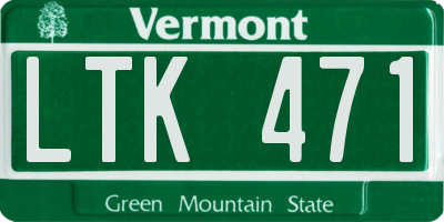 VT license plate LTK471