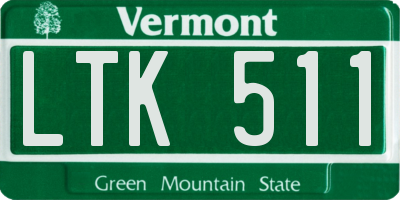 VT license plate LTK511