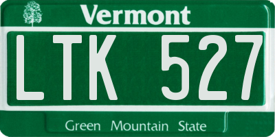 VT license plate LTK527